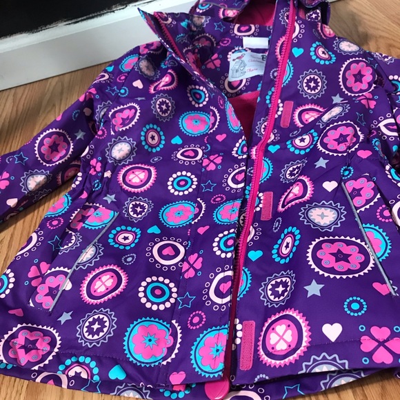 ☔️💙Girls heart rain & waterproof jacket - sz 6T - Picture 2 of 8